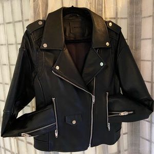 Black BlankNYC Faux Leather Biker Jacket NWOT